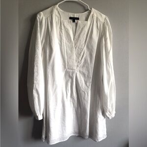 Banana Republic Small 100% Cotton Embroidery Tunic Dress Like New Condition